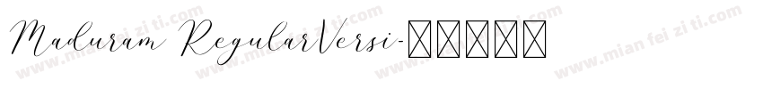 Maduram RegularVersi字体转换